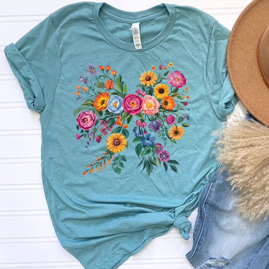 Floral Bow Graphic Tee