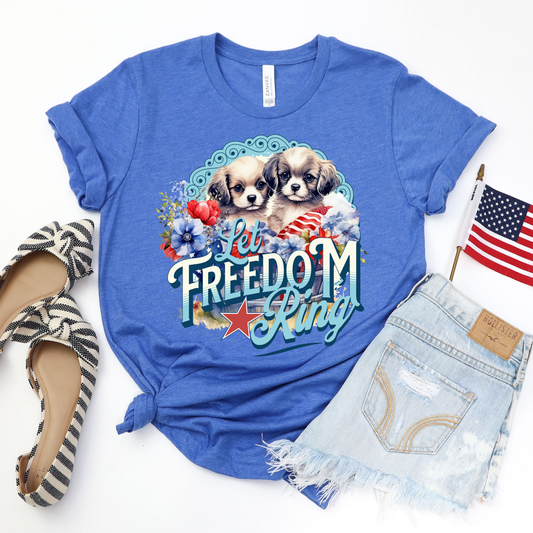 Let Freedom Ring Blue Graphic Tee