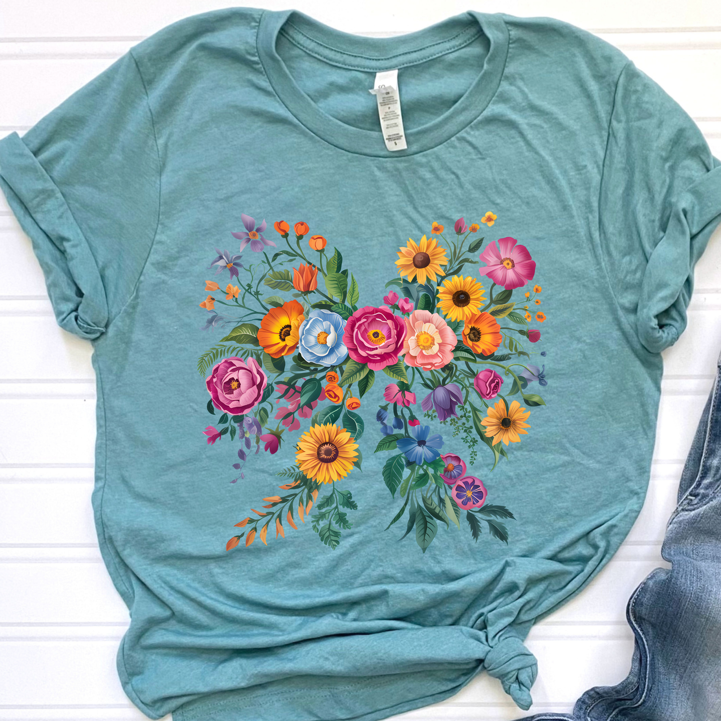 Floral Bow Graphic Tee
