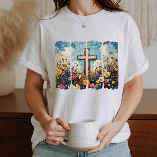 Cross Brush Strokes Graphic Tee