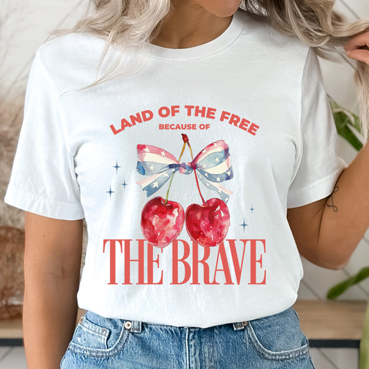 Because of the Brave White Graphic Tee