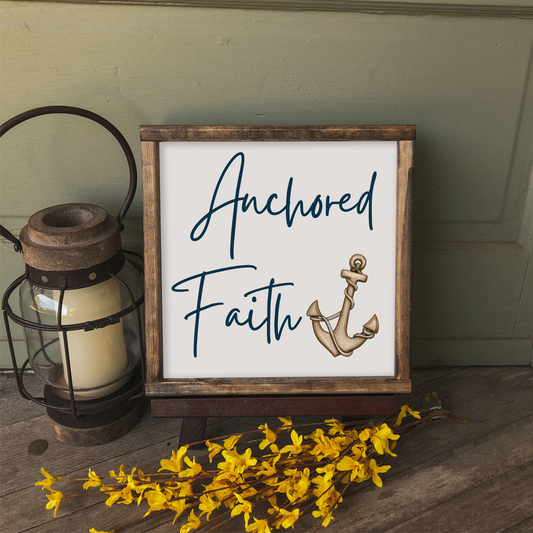 Anchored Faith - 12x12 Wood Print