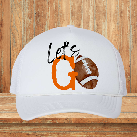 Let’s Go Football Orange Hat