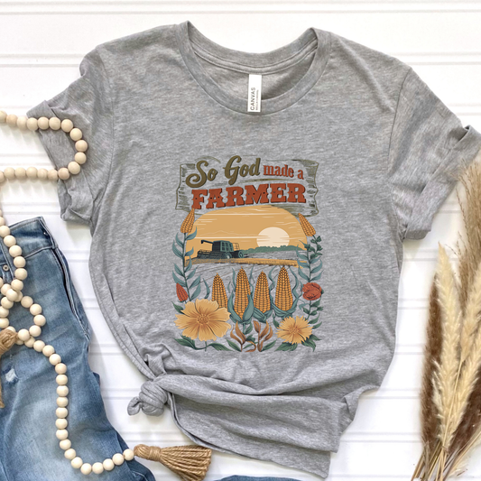 So God Made a Farmer Graphic Tee