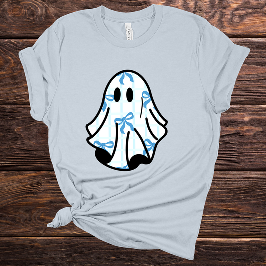 Blue Girly Ghost Graphic Tee