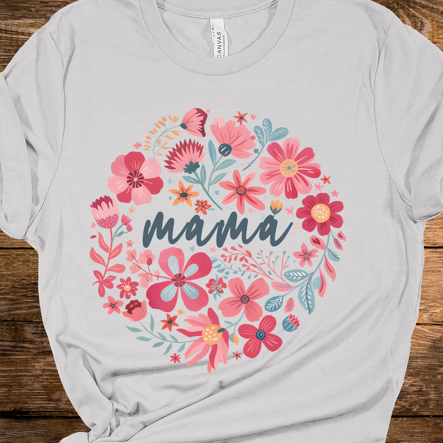 Pink Floral Mama Graphic Tee