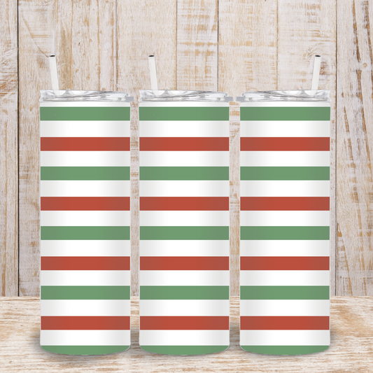 Christmas Stripes Tumbler