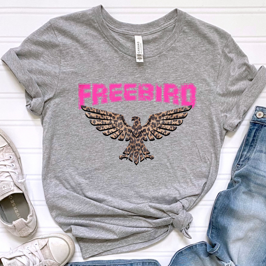 Pink Freebird Graphic Tee