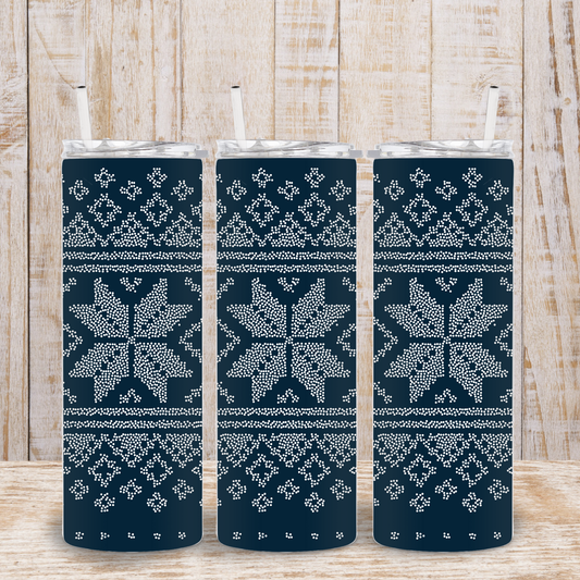 Blue Christmas Sweater Tumbler