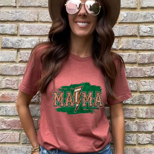 Football Mama, Glitter Graphic Tee