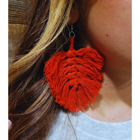 Wearing Red Earrings
