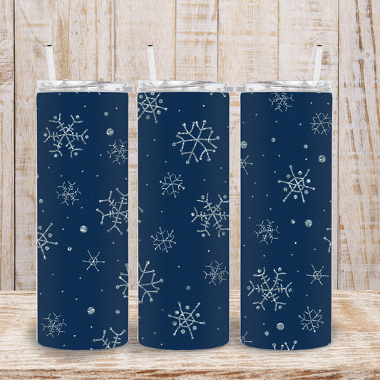 Glitter Snowflake Tumbler