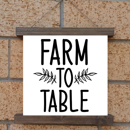 Farm to Table Hanging Canvas