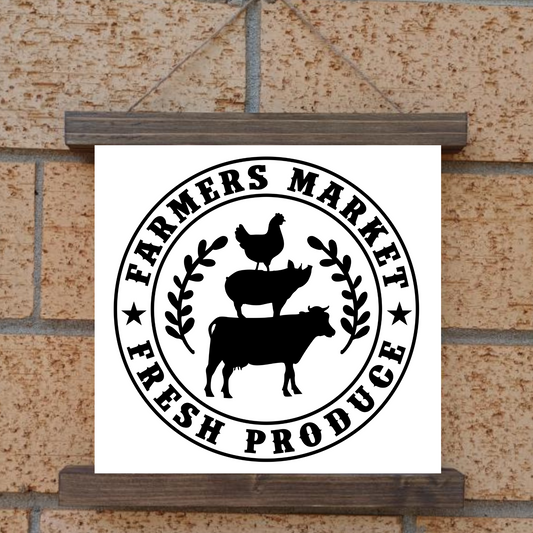 Farmers Market Hanging Canvas