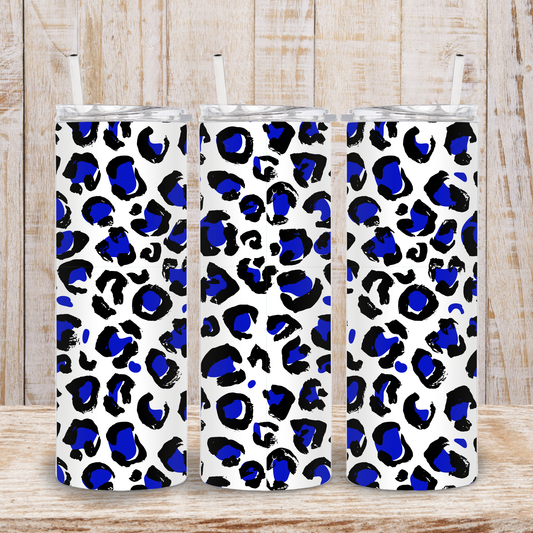 Blue Leopard Tumbler