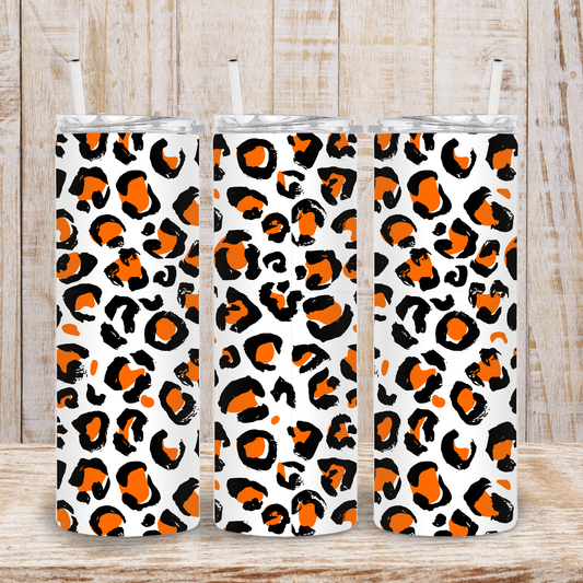 Orange Leopard Tumbler
