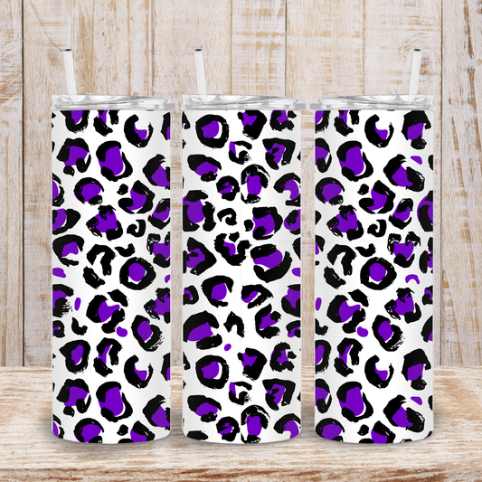 Purple Leopard Tumbler