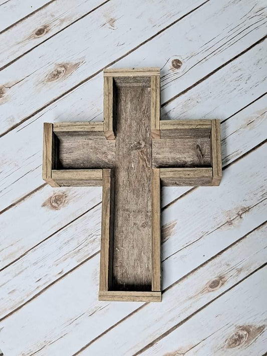 Reclaimed Cross Shadow Box