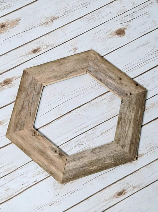Reclaimed Hexagon Wreath- 18"