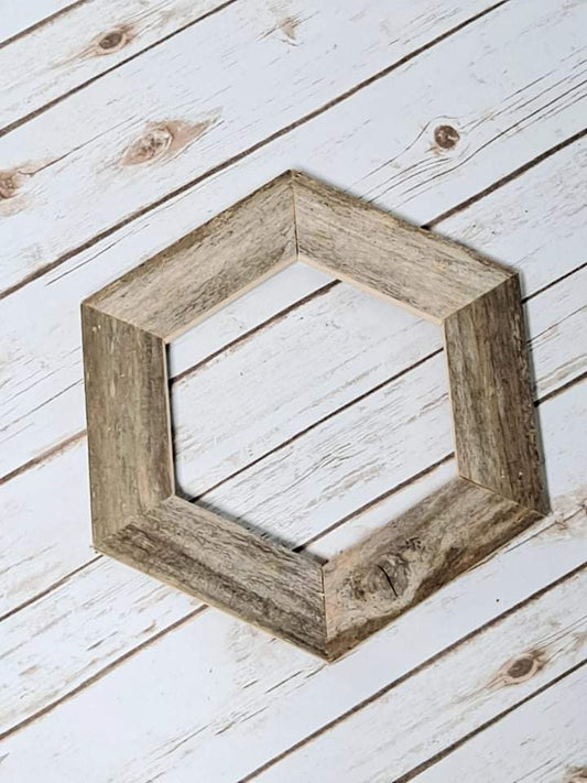Reclaimed Hexagon Wreath- 14"