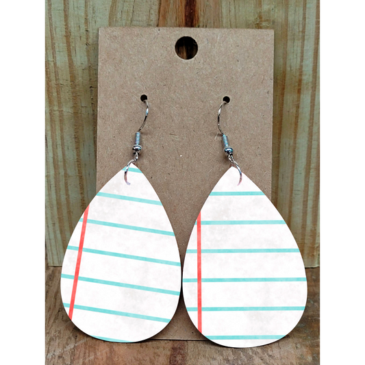 Notebook Earrings